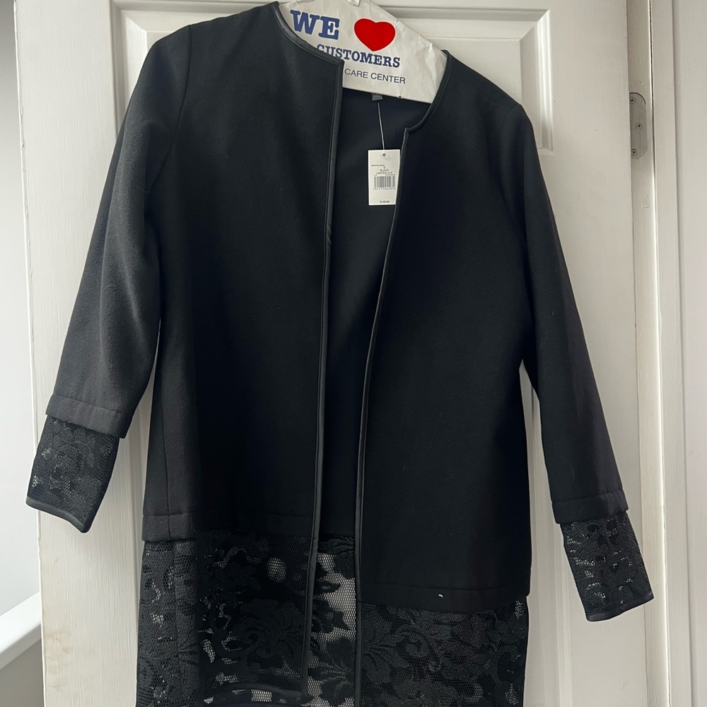 The Limited Black Women's Blazer with Lace Detail